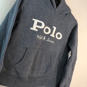 Ralph Lauren Polo Hoodie Sweatshirt Gray Women's Logo Pullover Casual